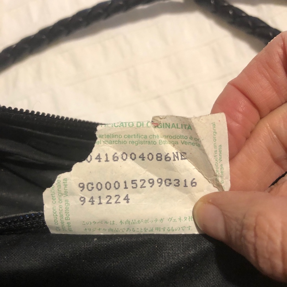 Bottega Veneta Black Suede Shoulder Bag with Leather straps Gold accents - Picture 11 of 13